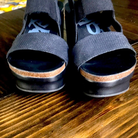 OTBT- black wedges- 7.5- worn only a couple of times, like brand new! - Picture 3 of 4